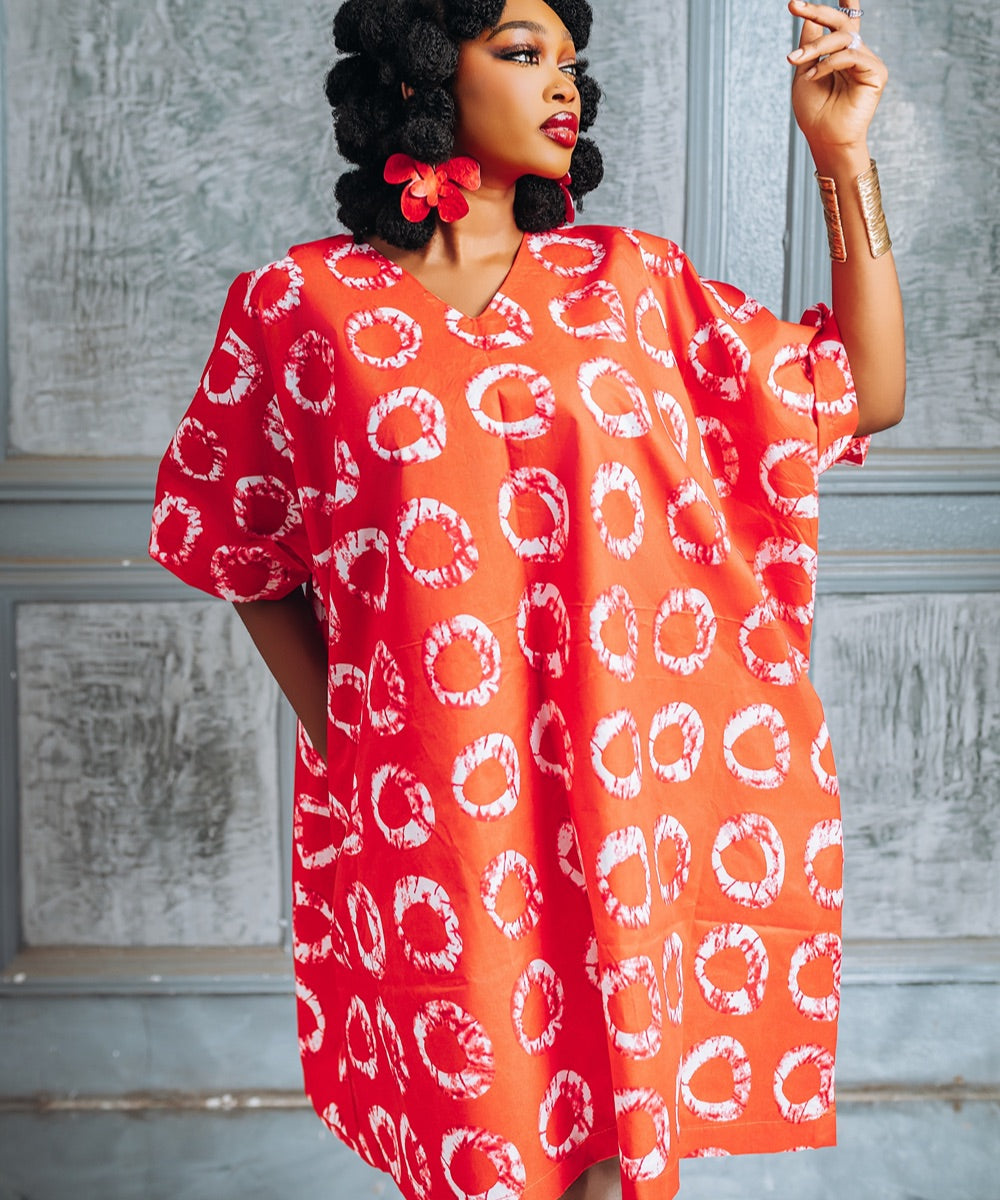 The Nia Short-Sleeve Bubu Gown