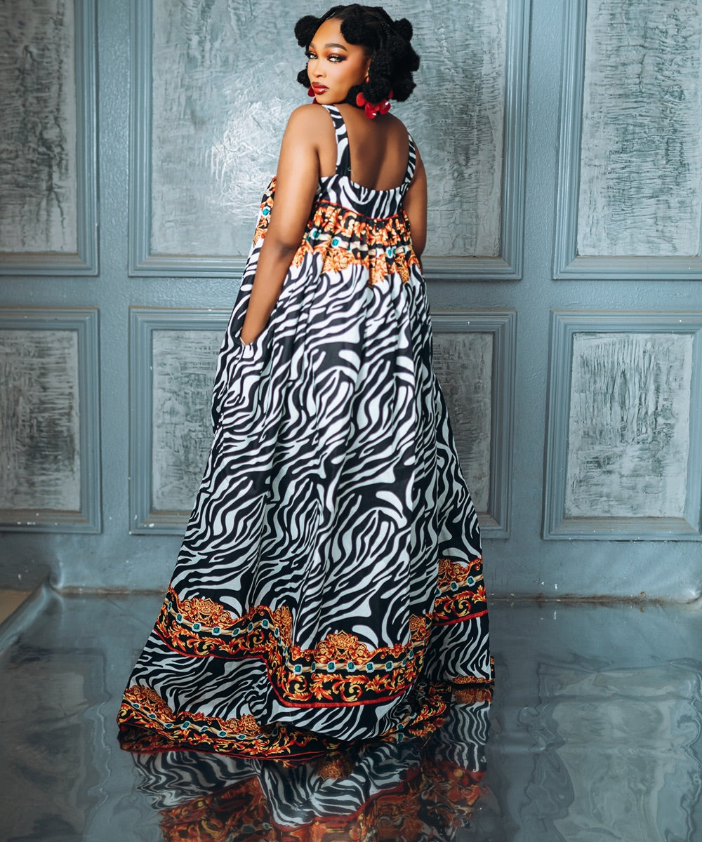 The Nia Strap Multicoloured Gown