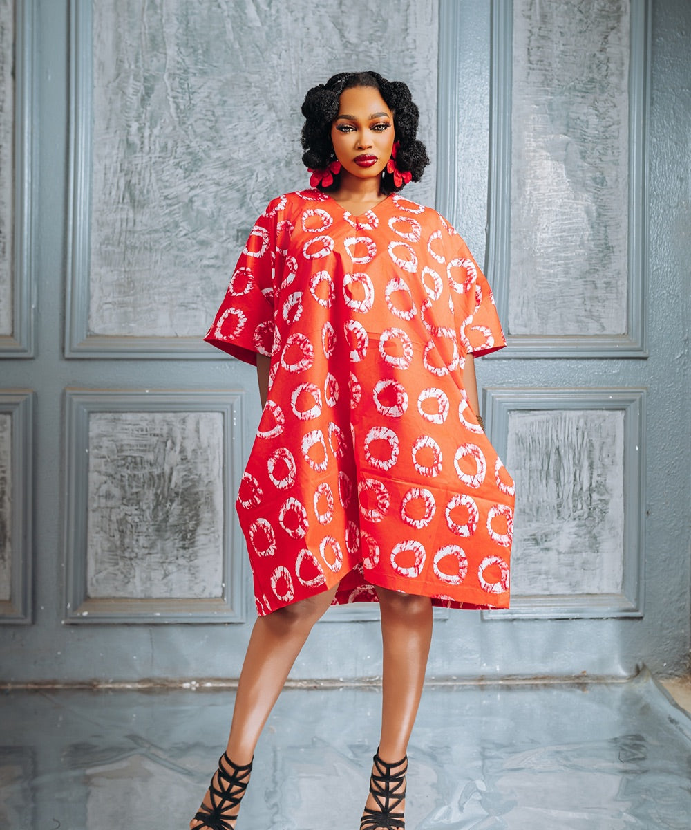 The Nia Short-Sleeve Bubu Gown