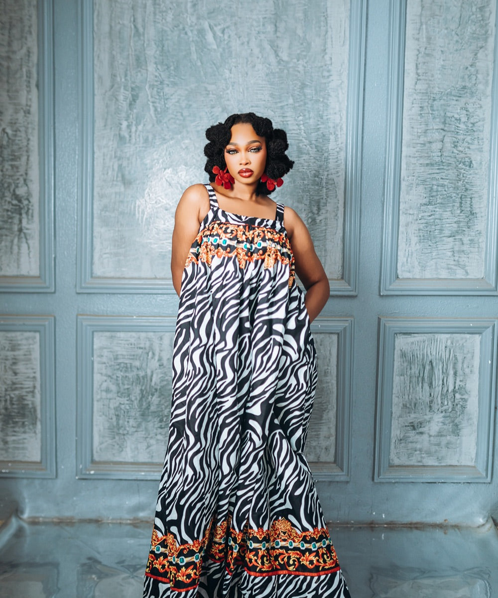 The Nia Strap Multicoloured Gown
