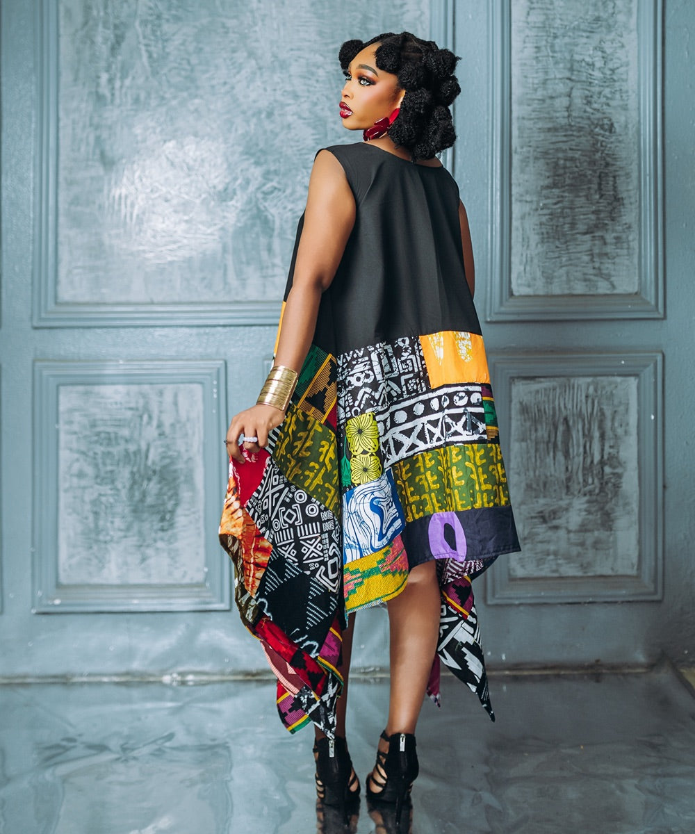 The Nia High Low Gown - Multicoloured